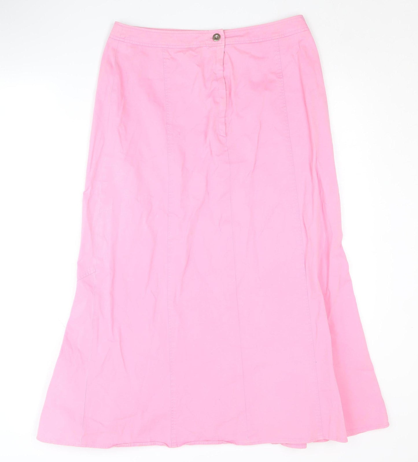 Viyella Women's Pink Midi Flare Skirt Size 12