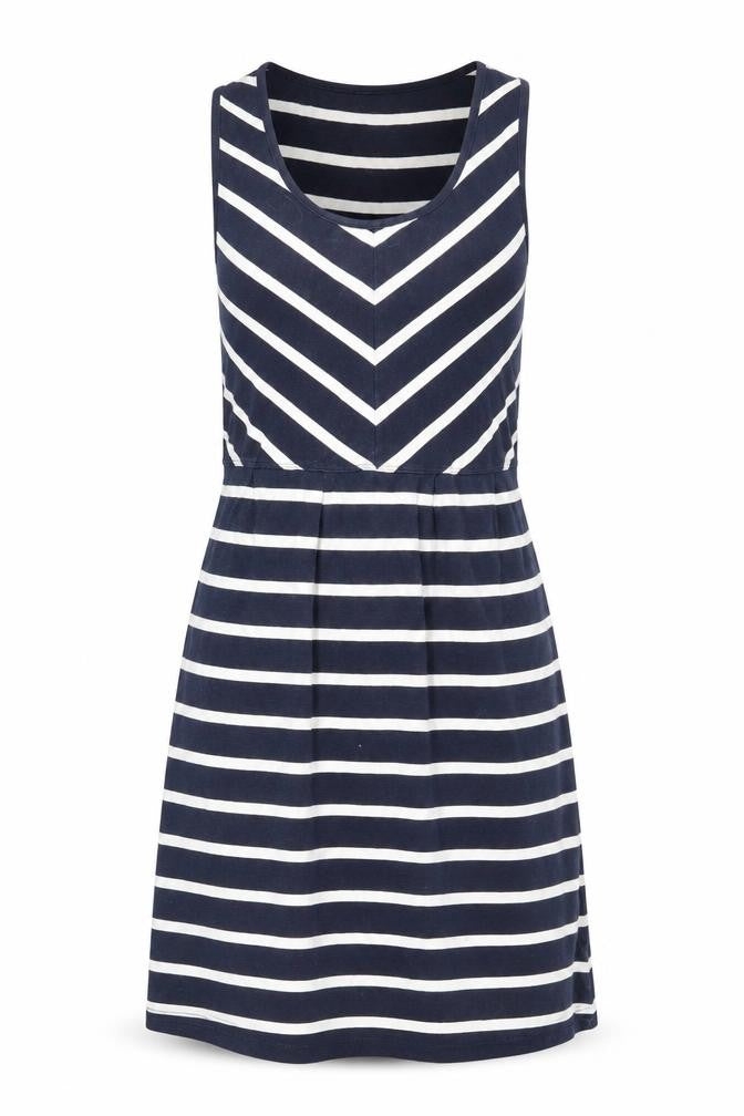Mountain Warehouse Women's Blue A-Line Striped Dress