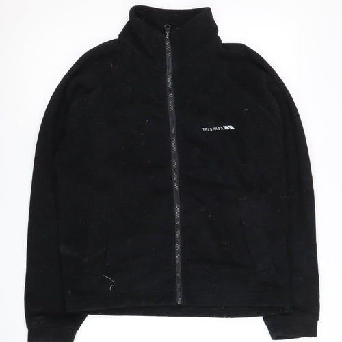Trespass Boys Black Fleece Jacket 11 Years Full Zip