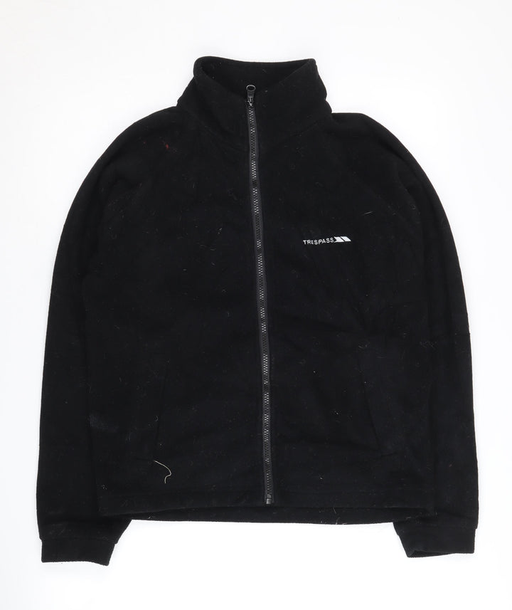 Trespass Boys Black Fleece Jacket 11 Years Full Zip