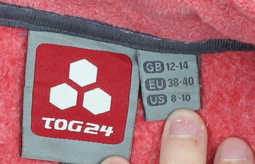 TOG24 Women's Red Fleece Jacket - Size 12