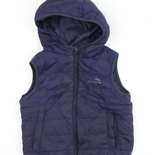 Peter Storm Boys Blue Hooded Bodywarmer Jacket, 3-4 Years