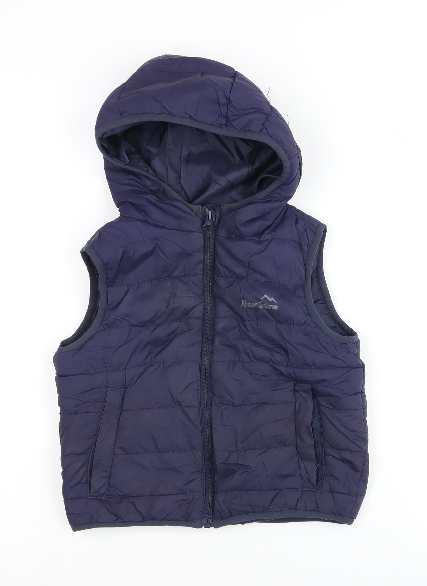 Peter Storm Boys Blue Hooded Bodywarmer Jacket, 3-4 Years