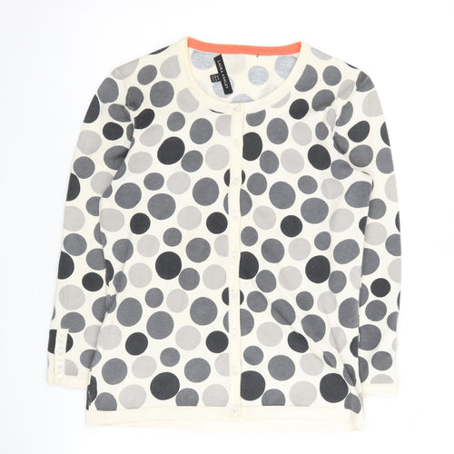 Laura Ashley Women's Multicoloured Polka Dot Cardigan Size 10