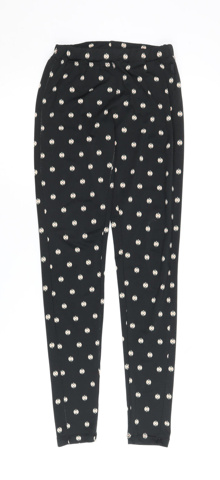 Converse Women’s Black XS Leggings Geometric Pattern