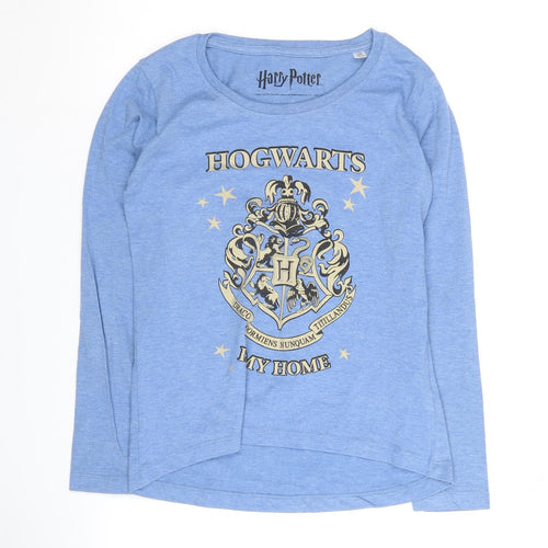 Harry Potter Girls Blue Graphic Print Long Sleeve T-Shirt 12 Years