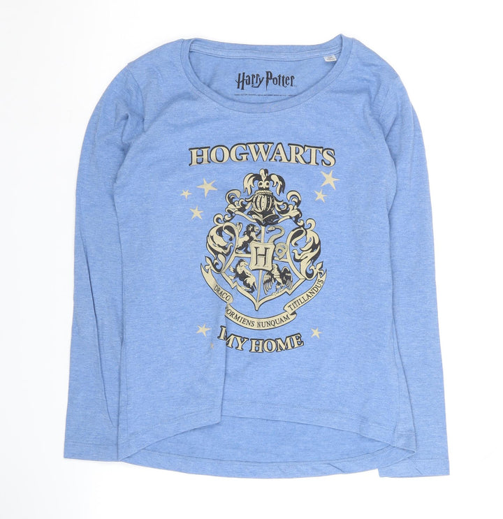 Harry Potter Girls Blue Graphic Print Long Sleeve T-Shirt 12 Years