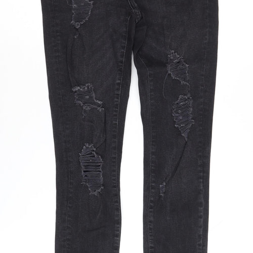 Firetrap Women Black Distressed Skinny Jeans Size 8