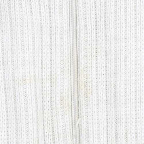 Dunn & Co Men's Ivory Geometric Knit Jacket M