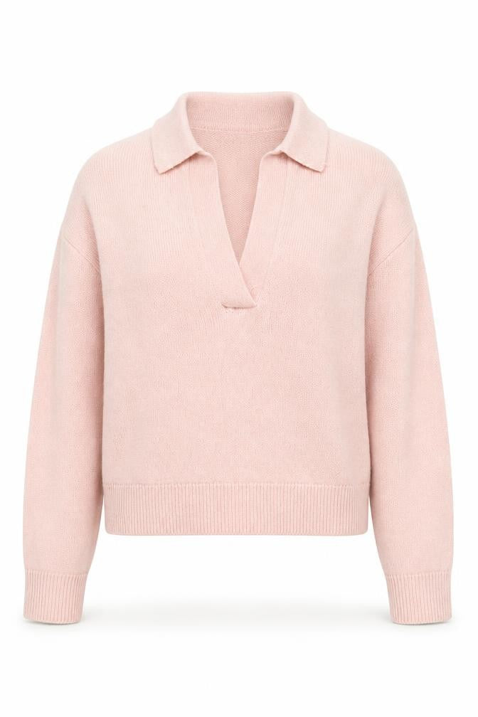 Front view of Jaeger Pink V-Neck Women's Jumper -, size S