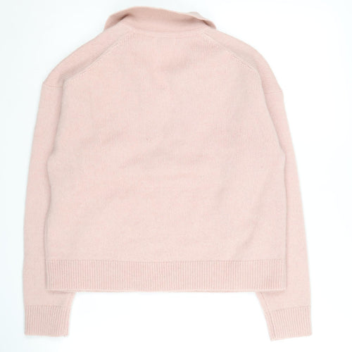 Jaeger Pink V-Neck Women's Jumper - Size S