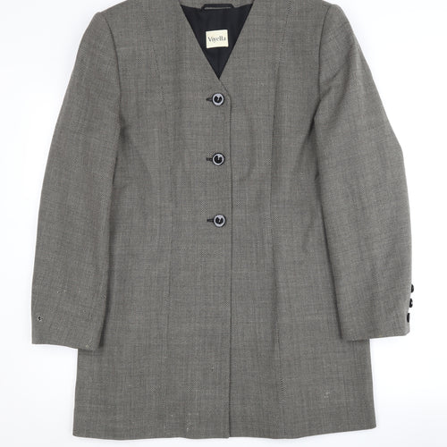 Viyella Women's Grey Long Blazer UK 12