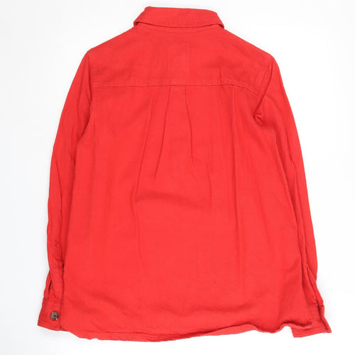 Joules Women's Red Cotton Button-Up Shirt Size 6