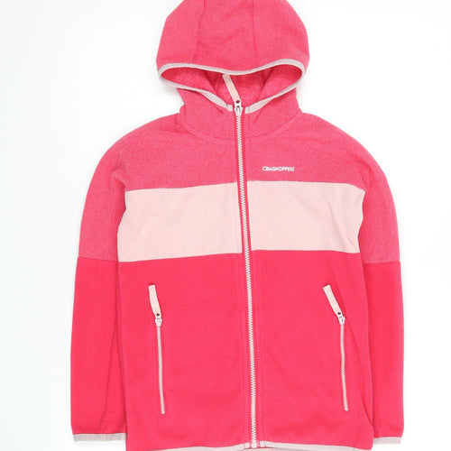 Craghoppers Girls Pink Colourblock Fleece Jacket 7-8 Years