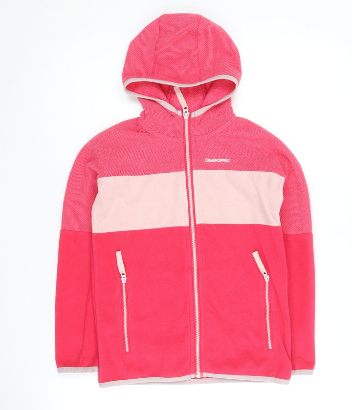 Craghoppers Girls Pink Colourblock Fleece Jacket 7-8 Years