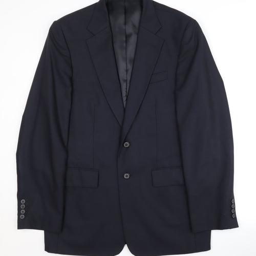 Jaeger Men's Blue Wool Blazer, 40R, Formal Jacket