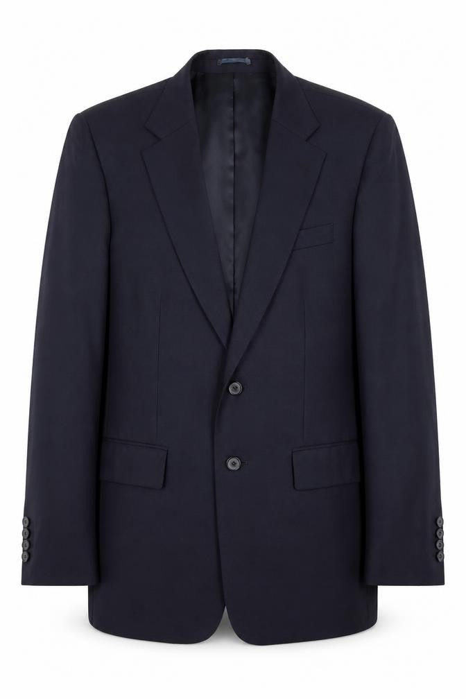 Front view of Jaeger Men's Blue Wool Blazer, 40R, Formal Jacket