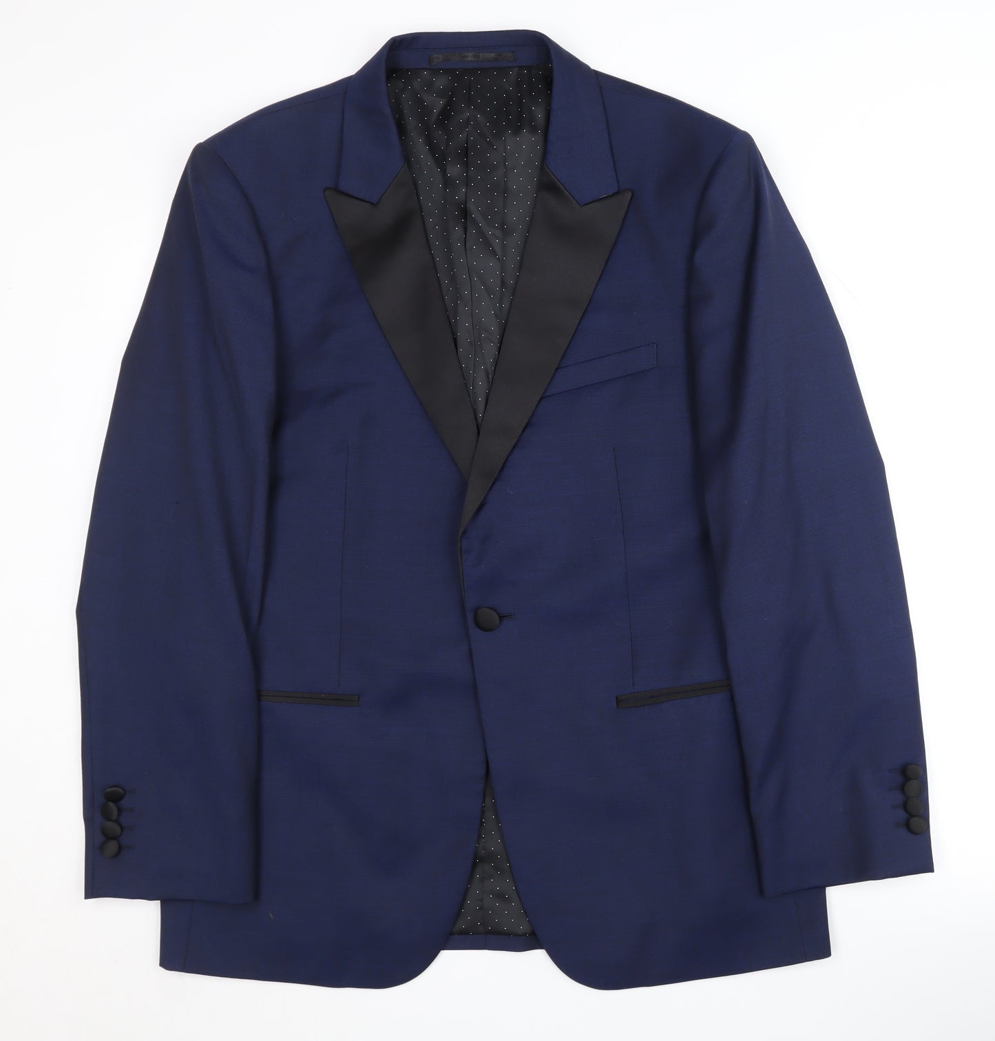 Moss 1851 Men's Blue Blazer 40 Shawl Lapel Formal