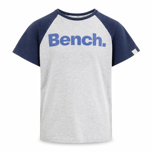 Bench Boys Crew Neck Blue and Grey T-Shirt Size 7-8 Years