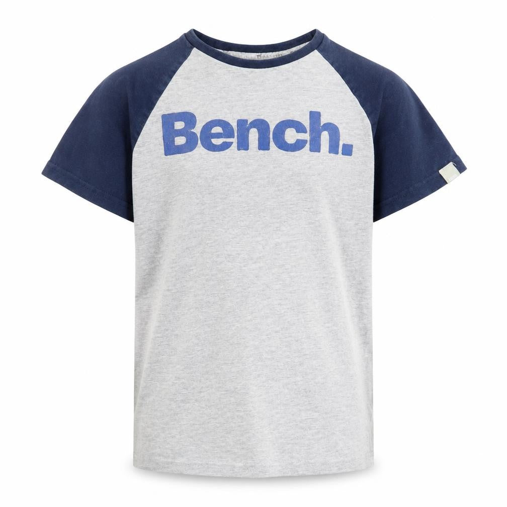 Bench Boys Crew Neck Blue and Grey T-Shirt Size 7-8 Years