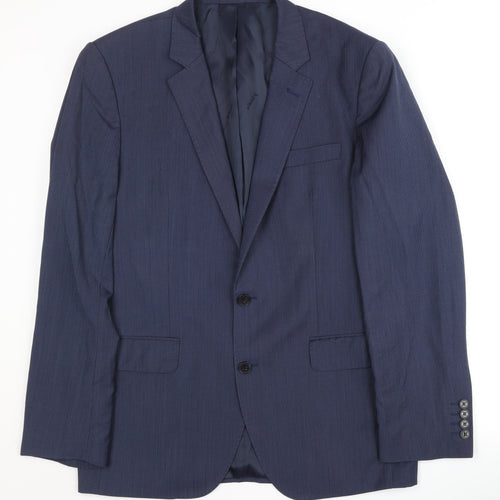 Jaeger Men’s Blue Wool Blazer, Size 40R, Formal Wear