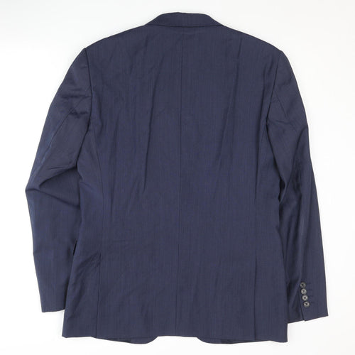 Jaeger Men’s Blue Wool Blazer, Size 40R, Formal Wear