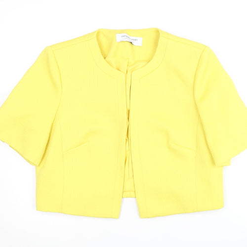 Jacques Vert Women's Yellow Short Sleeve Blazer UK 14