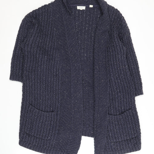 Fat Face Women's Blue Cable-Knit Open Front Cardigan Size 10