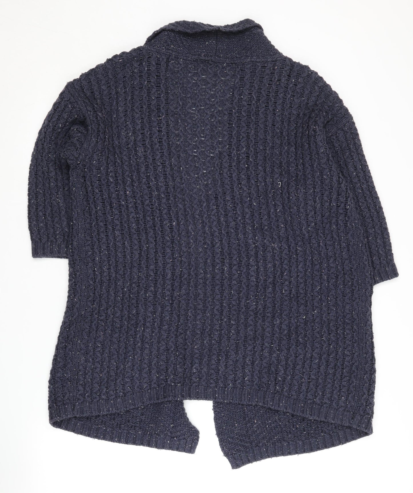 Fat Face Women's Blue Cable-Knit Open Front Cardigan Size 10