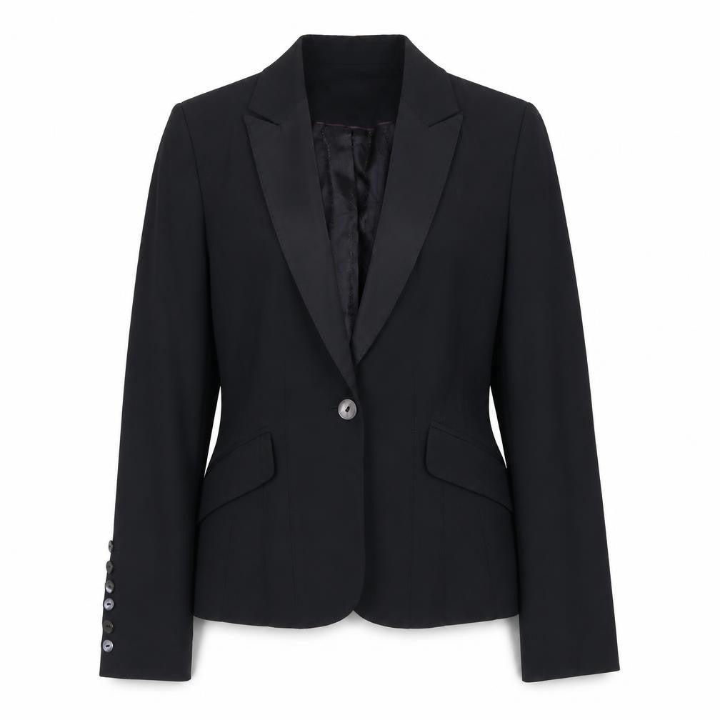 Ted Baker Women's Black Blazer M Slim One-Button