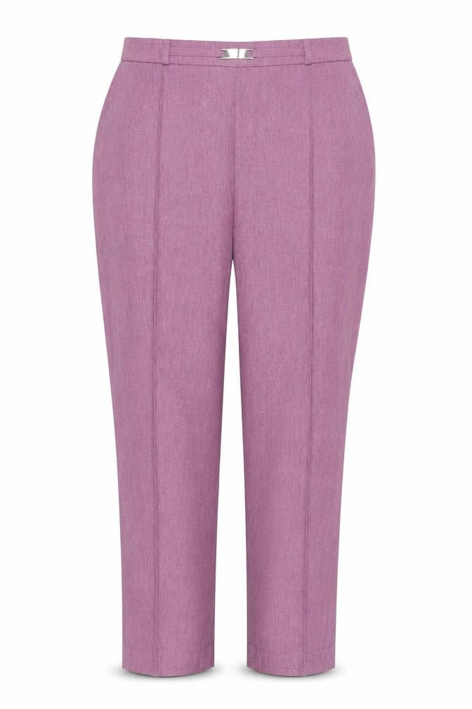 Front view of Honor Millburn Women's Purple Trousers, size 14