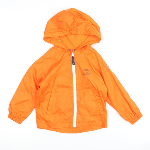 Mantaray Boys Orange Hooded Rain Coat 2-3 Years