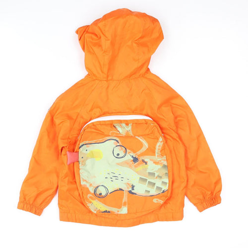 Mantaray Boys Orange Hooded Rain Coat 2-3 Years