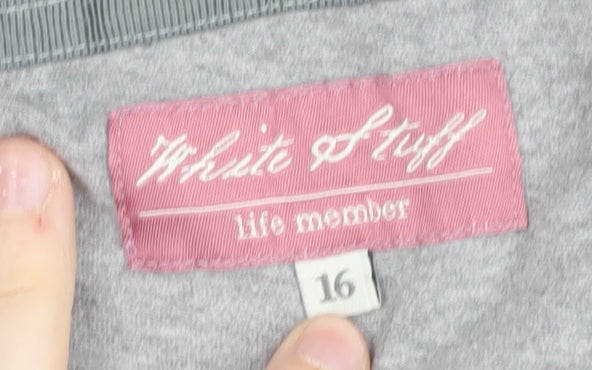 White Stuff Women's Grey Hoodie Size 16