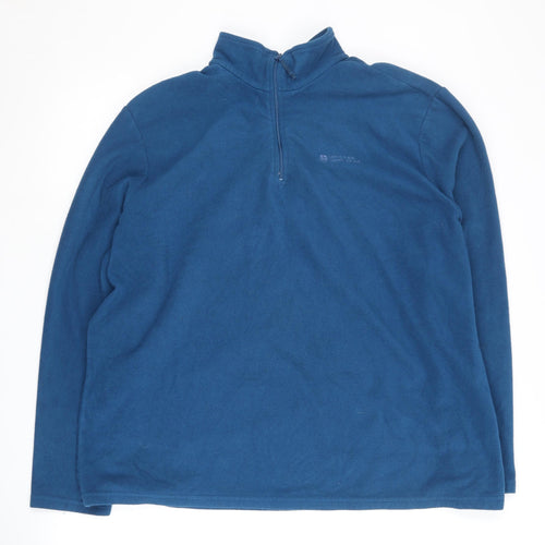 Mountain Warehouse Men's Blue XL Fleece 1/4 Zip Sweatshirt