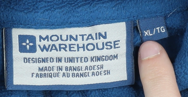 Mountain Warehouse Men's Blue XL Fleece 1/4 Zip Sweatshirt