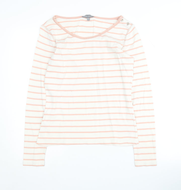 Laura Ashley Women's Multicoloured Striped Top Size 10