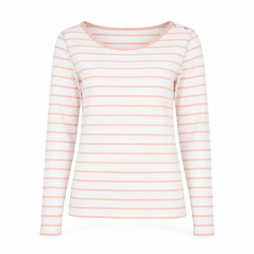 Front view of Laura Ashley Women's Multicoloured Striped Top, size 10
