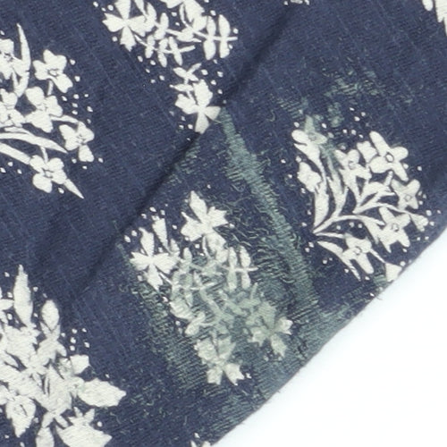 Weird Fish Women's Blue Floral Long Sleeve Top Size 10