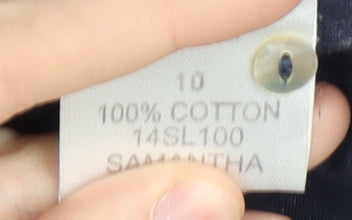 Weird Fish Women's Blue Floral Long Sleeve Top Size 10