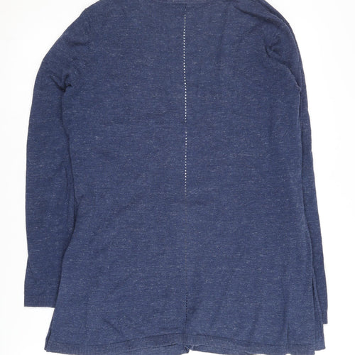 Fat Face Women's Blue Open Front Cardigan - Size 10, Cotton Blend
