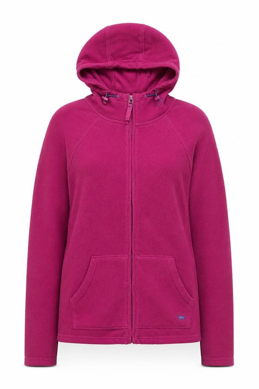 Front view of Country Rose Women's Pink Full Zip Hoodie -, size S