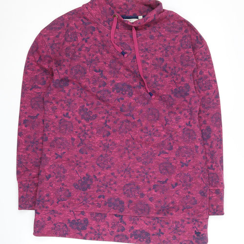 Country Rose Women's Purple Floral Hoodie Size S