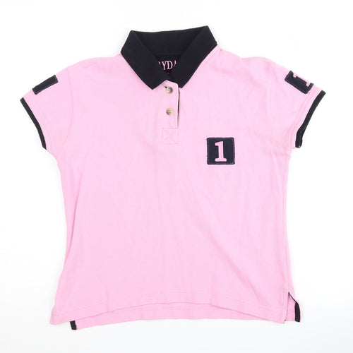 Rydale Women's Pink Polo Shirt Collared 2XS Classic Fit