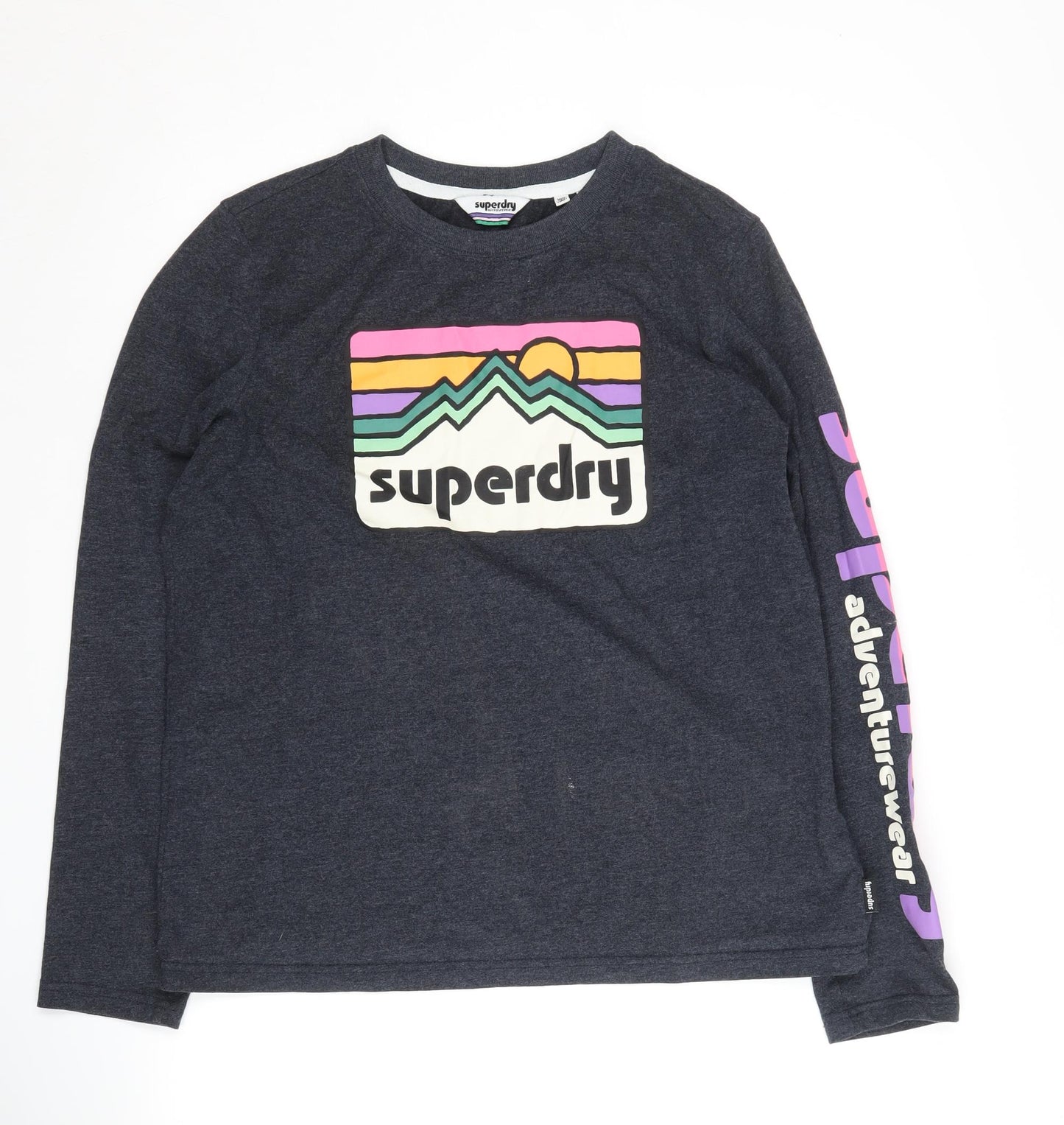 Superdry Women's Black Long Sleeve T-Shirt UK 10
