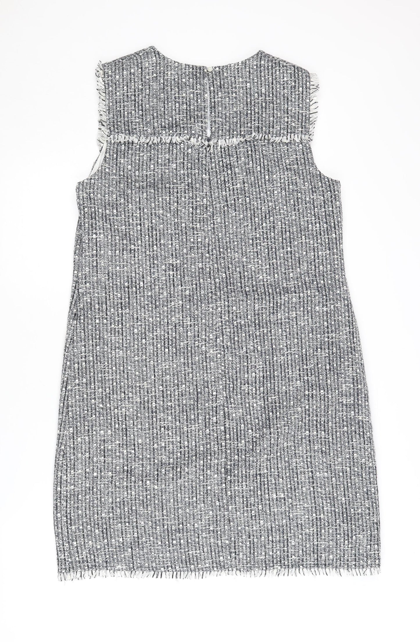 Laura Ashley Women's Grey Sheath Dress Size 14