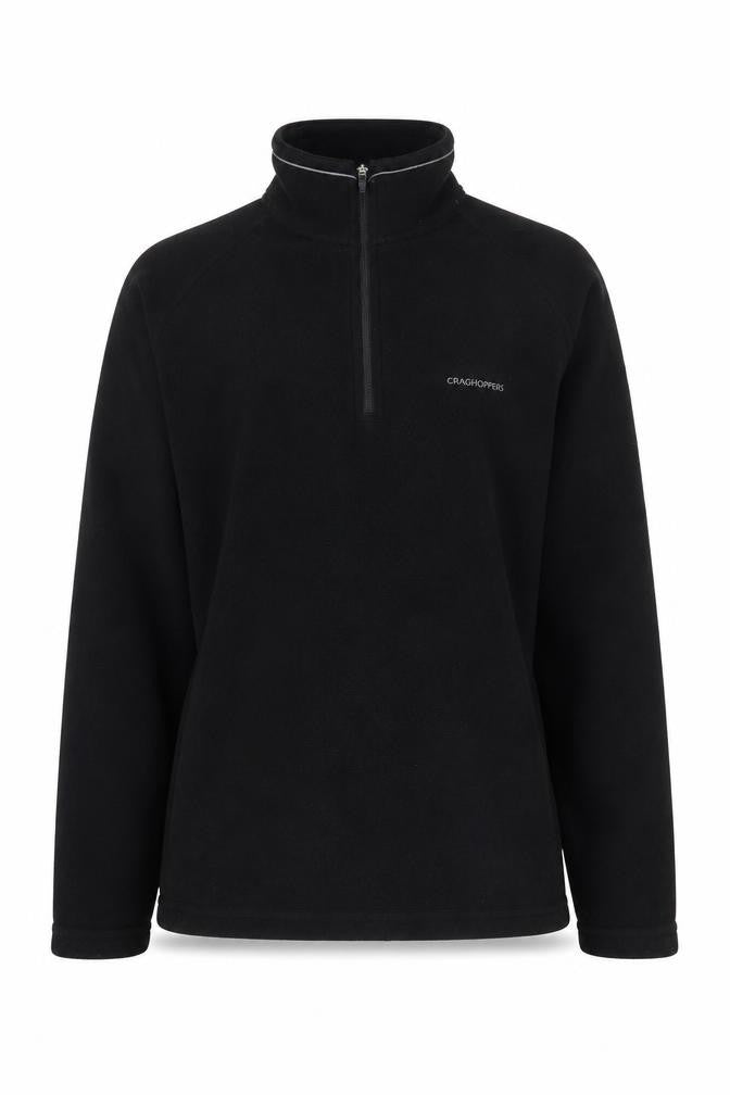 Front view of Craghoppers Women's Black Fleece Zip Sweatshirt, size 10