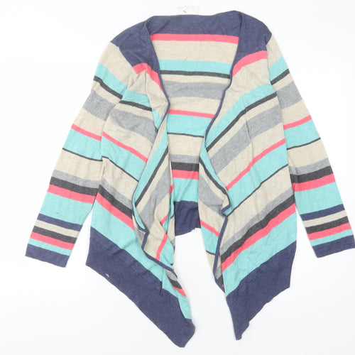 Wallis Petite Striped Open Front Cardigan Multicoloured M