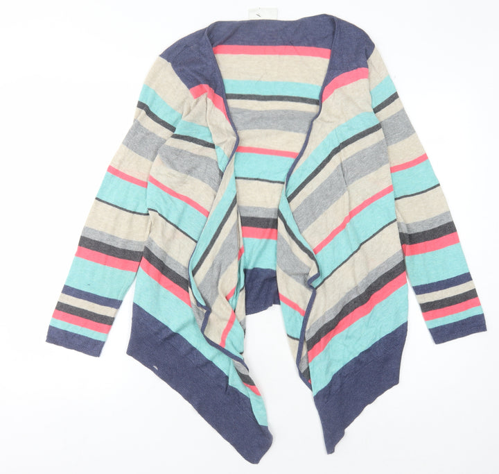 Wallis Petite Striped Open Front Cardigan Multicoloured M
