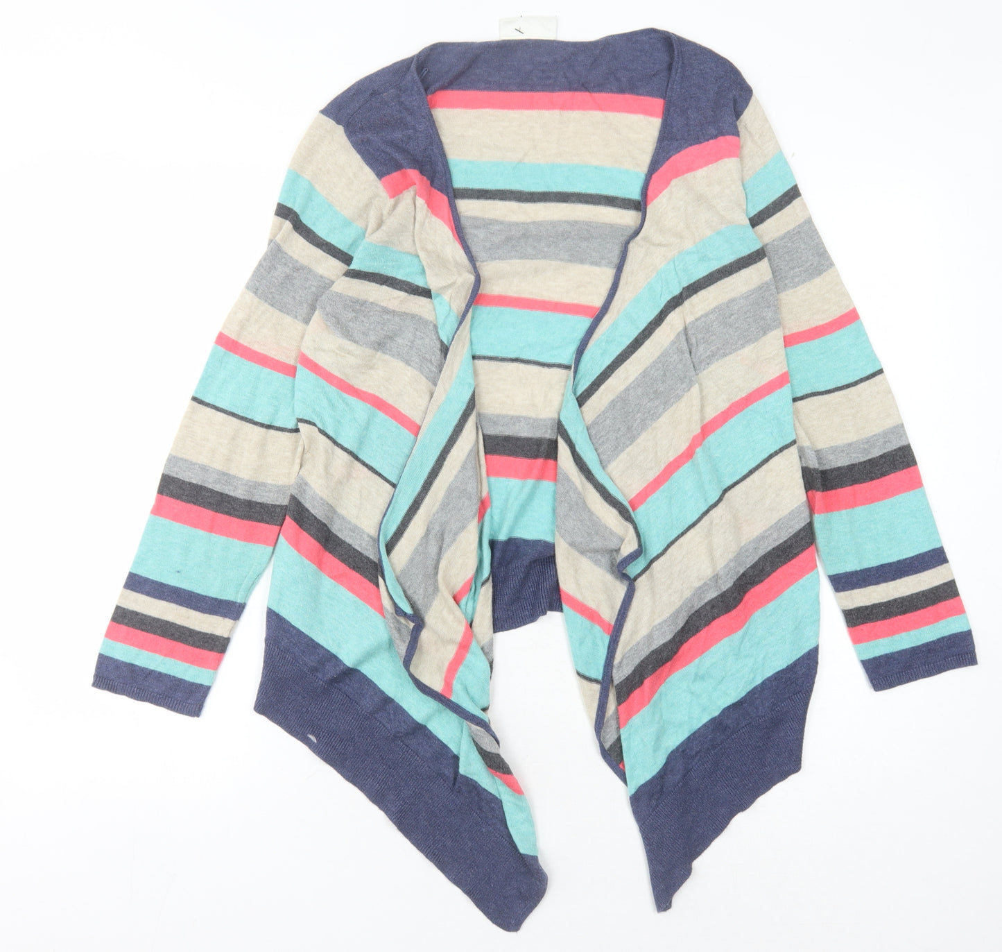 Wallis Petite Striped Open Front Cardigan Multicoloured M